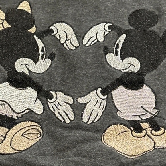 Gap x Disney Mickey Letterman Jacket Black Embroidered Love Spellout Girls Small - Picture 3 of 5